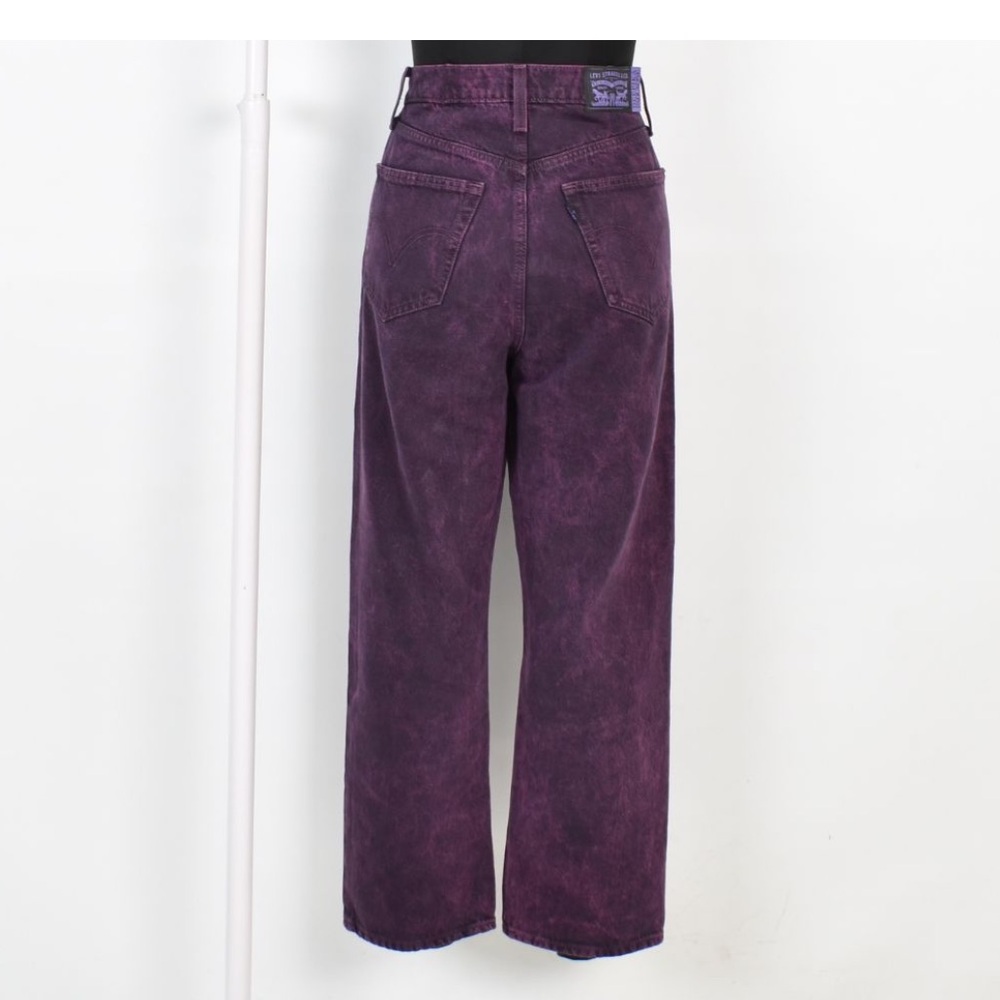 Levi’s X Deepika Padukone Straight Leg High Waisted Purple Denim Jeans Size 30 - Picture 2 of 16